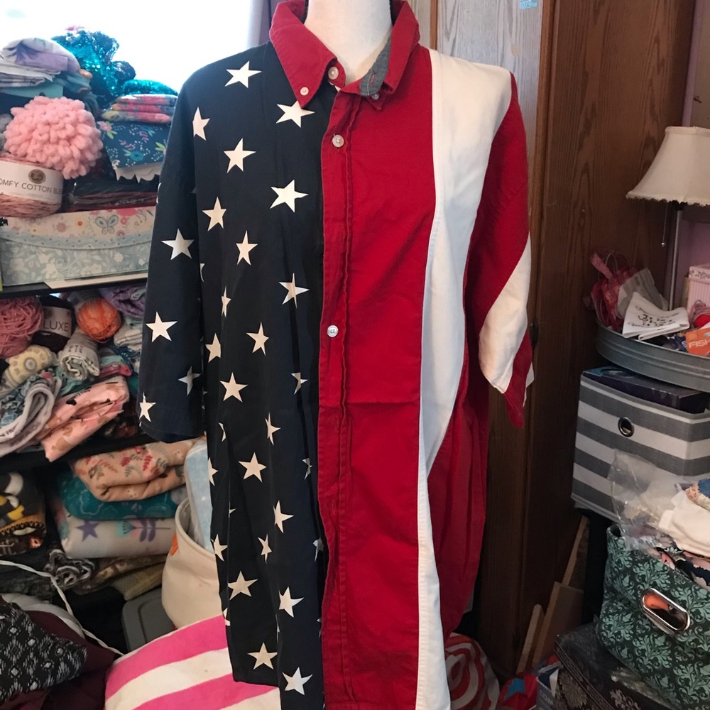 Men’s Redhead American Flag Shirt XL